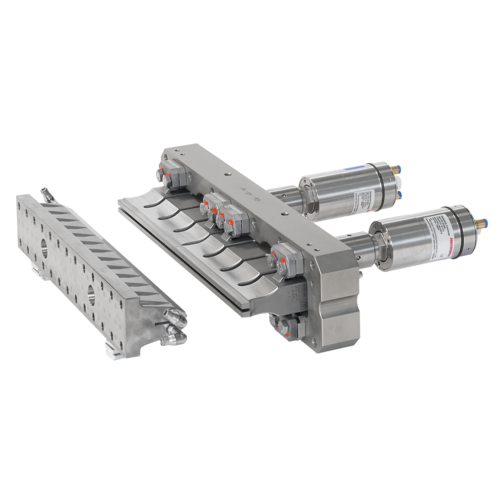 Ultrasoon componentset met converter, booster, sonotrode en aambeeld